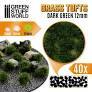 Grass TUFTS - 12mm self-adhesive - DARK GREEN 40X